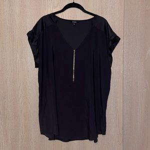 Express Silky Zip Gramercy Top